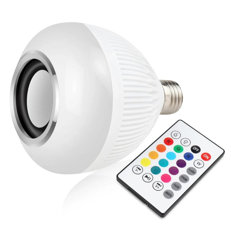 Lampada Bluetooth Led Caixa De Som Com Controle Remoto 12W Rgb Luz Colorida Balada